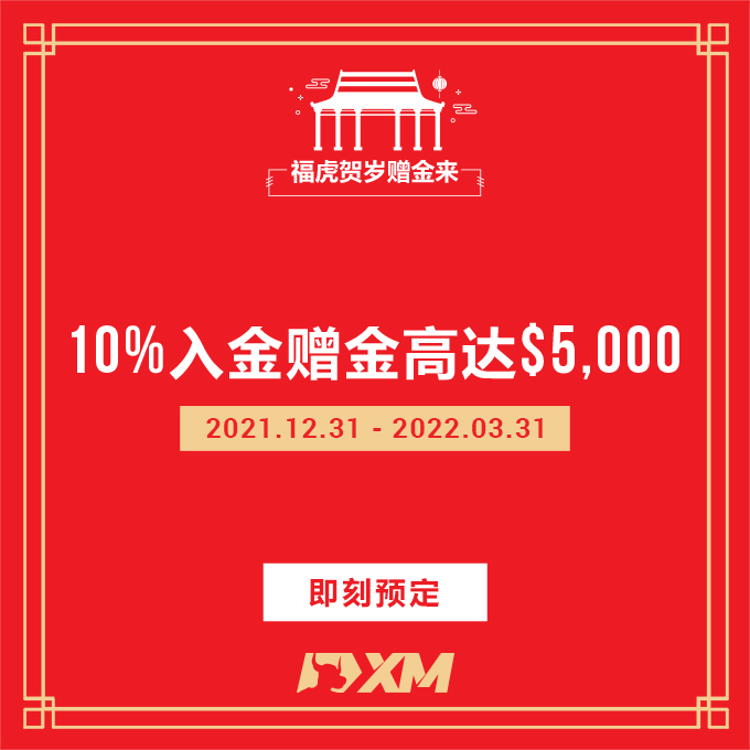 XM交易平台2022新春赠金高达5000美元